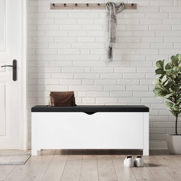 Storage Box With Cushion White 105X40x45 Cm Blanket Boxes Carousel 6