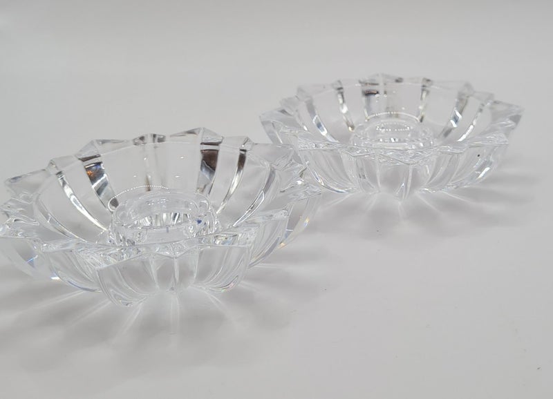 Crystal Starburst Candle Holders set of 2 Carousel 6