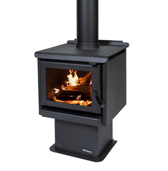 Masport R1200 Fireplace Freestanding radiant wood fire on pedestal Carousel 1
