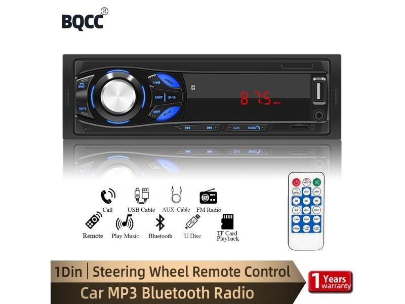 BQCC Car Stereo Player FM Radio 1 Din MP3 Player Digital Bluetooth Car Radio Carousel 1