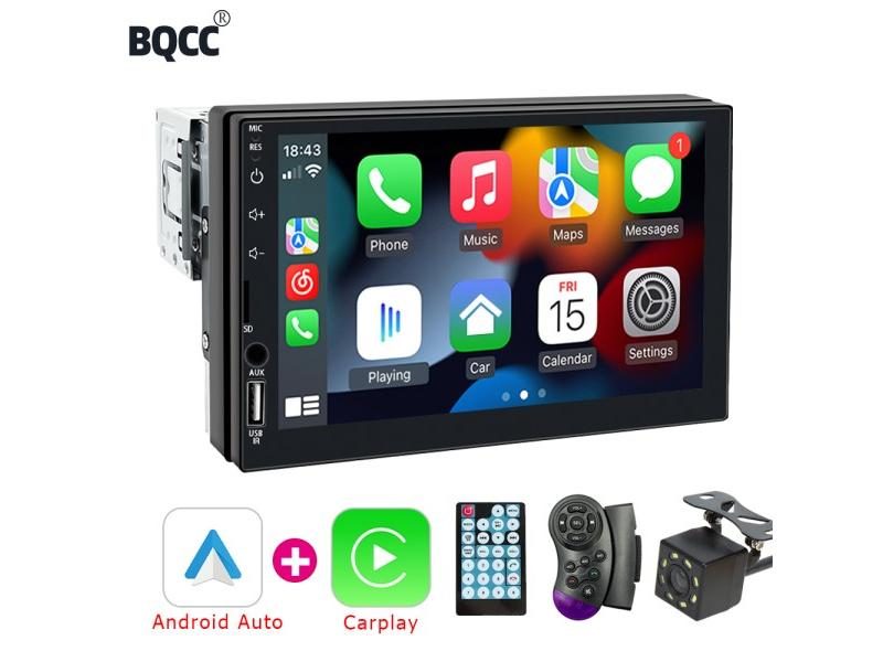 Carplay Android Auto 1 Din 7 Inch Car Radio Multimedia Player Carousel 2