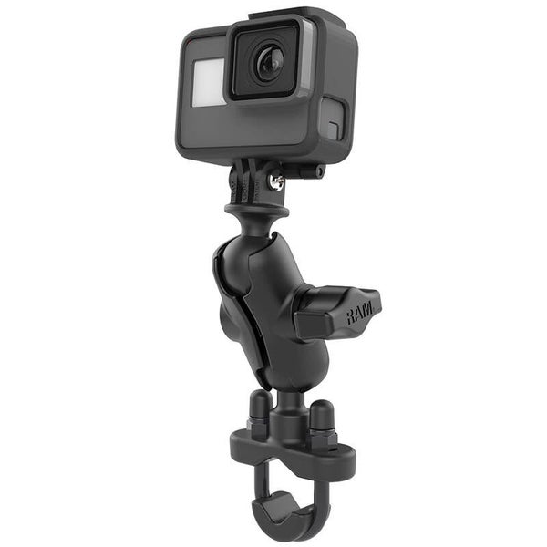 RAM Action Camera / GoPro Mount with U-Bolt Rail Handlebar Base (short arm) Carousel 1