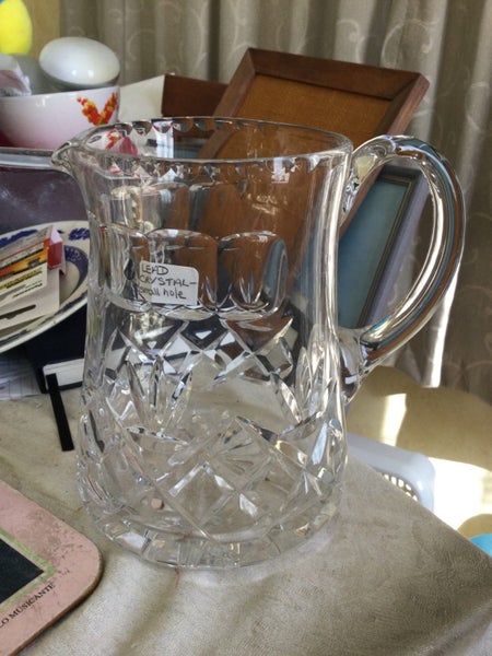 LEAD CRYSTAL JUG..SMALL HOLE SO LOOK Carousel 1
