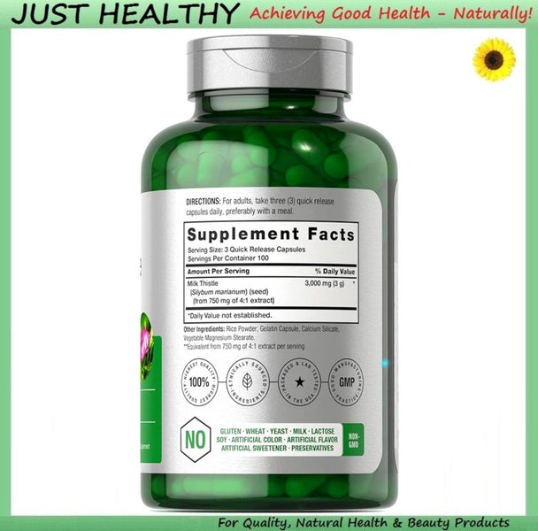 HI STRENGTH MILK THISTLE - 3000 mg per SERVE - 300 CAPS Carousel 2