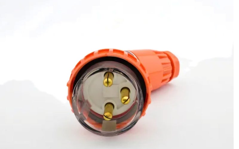 Industrial Plug Angled 3 Round Pins 20A 500vac IP66 Carousel 1