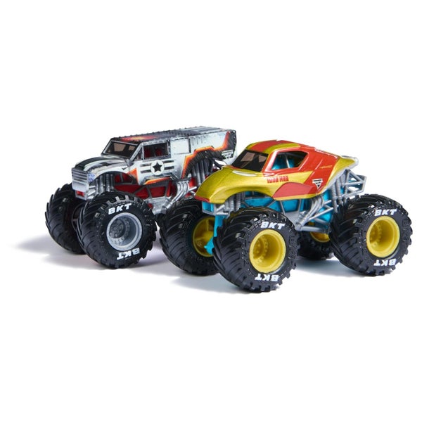 Monster Jam 1:64 Scale Duo Series: Marvel Official Iron Man Vs. War Machine Carousel 2