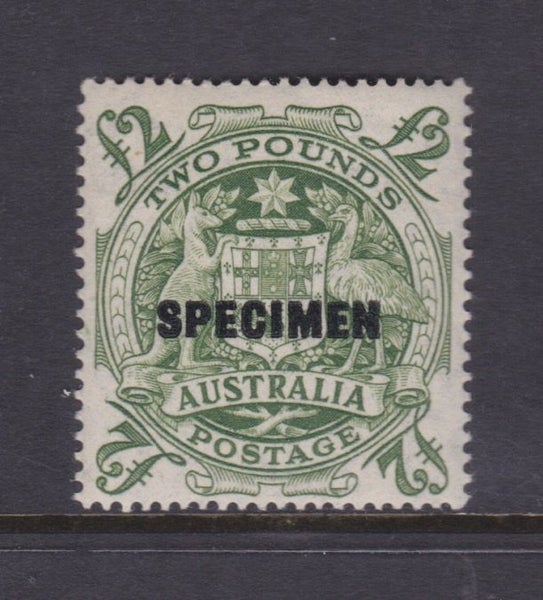 Australia - 1948 Definitives £2 Green - Overprinted SPECIMEN - UHM - 224dS Carousel 1