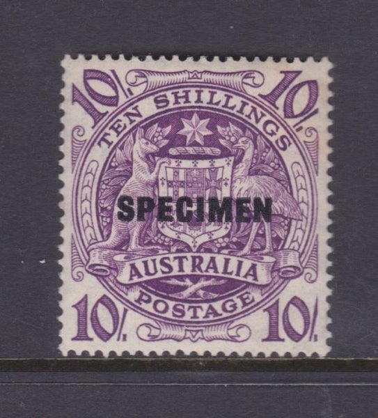 Australia - 1948 Definitives 10/- Purple - Overprinted SPECIMEN - UHM - 224bS Carousel 1