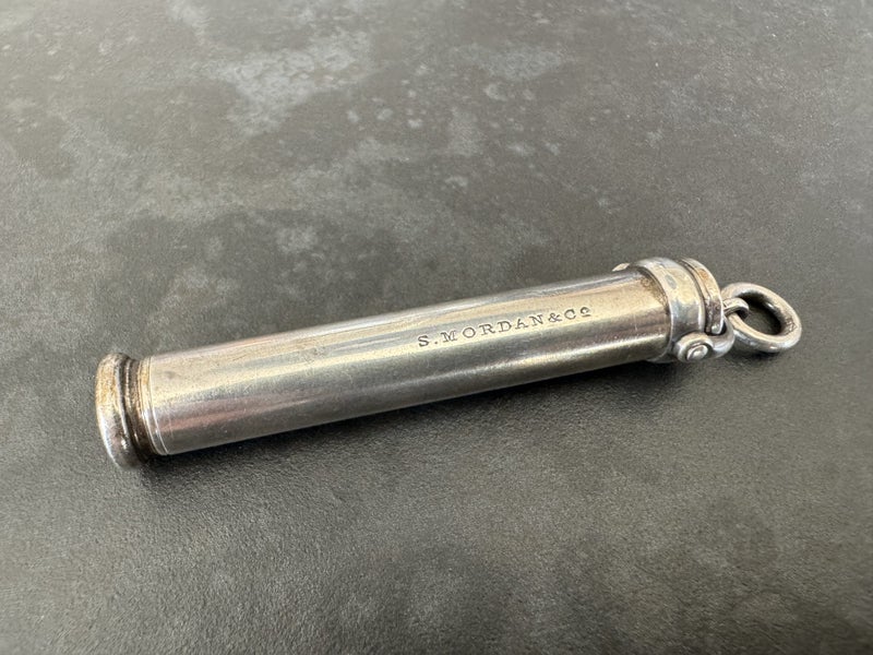 Antique S. Mordan & Co Sterling Silver Telescopic Pencil and Fountain Pen Combo Carousel 2