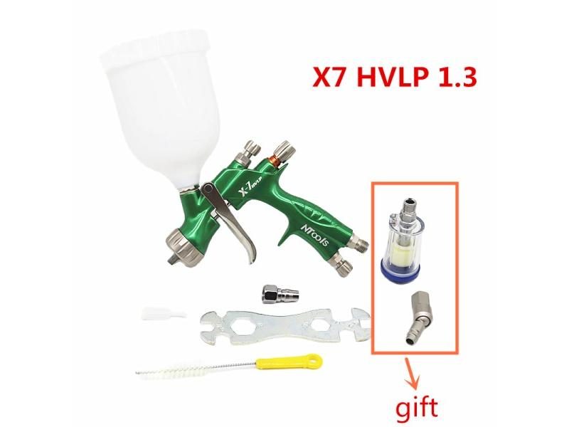 600mm Tank 1.3MM Nozzle HVLP Air Spray Gun For Car Repair Paint Carousel 1