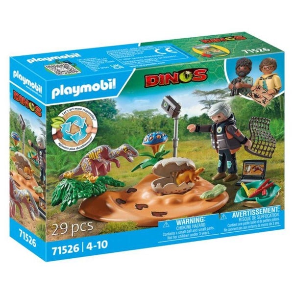 Playmobil Stegosaurus Nest With Egg Thief Carousel 1