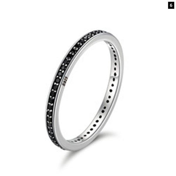 925 Sterling Silver Dazzling CZ Stackable Rings for Women Carousel 1