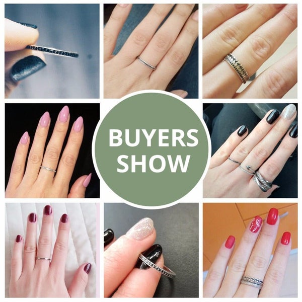 925 Sterling Silver Dazzling CZ Stackable Rings for Women Carousel 8