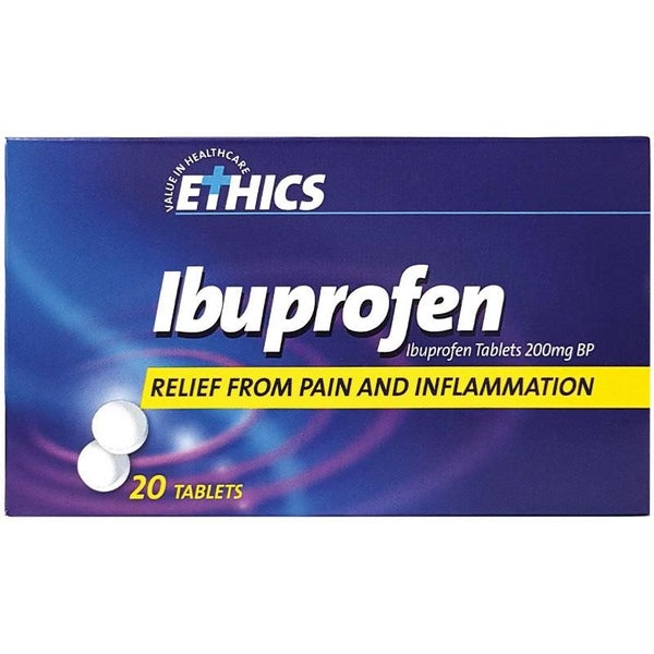 Ethics Ibuprofen 200mg Film Coated 20 Tablets Carousel 1