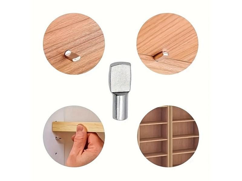 30Pcs Shelf Pins Pegs 5mm Spoon Shape Nickel Plated Shelf Support Pegs Carousel 1