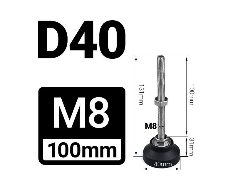 Adjustable Lathe Leg Dia 40mm Thread Type Adjustable Levelling Feet Swivel Base Carousel 1