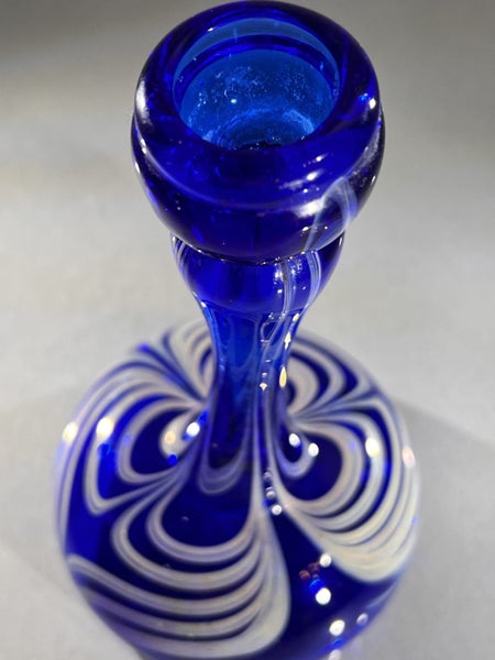 Vintage Handblown Art Glass Candle Holder Carousel 2