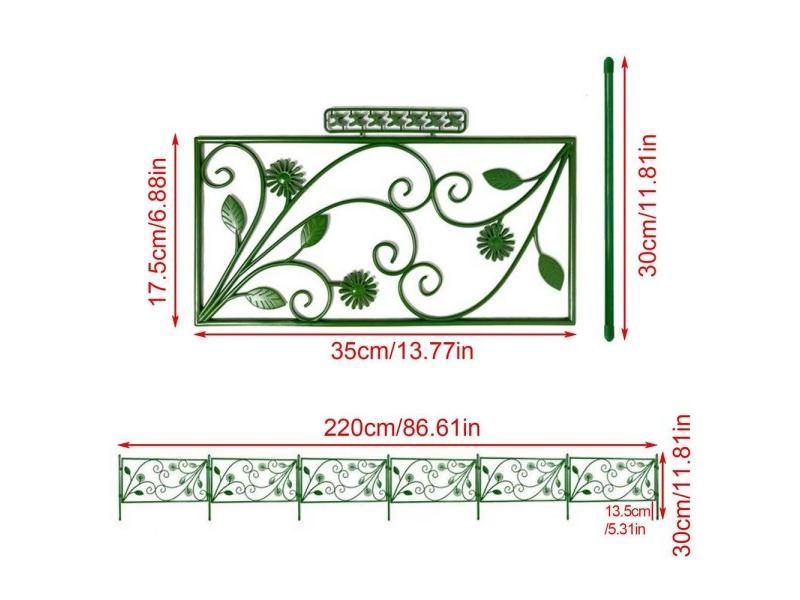 4/6pcs Garden Fence Border Decorative Outdoor Landscape Wire Border Edging Carousel 1