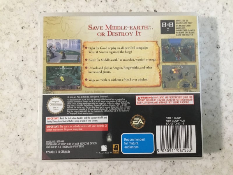 Nintendo DS -Lord Of The Rings - Conquest Carousel 2