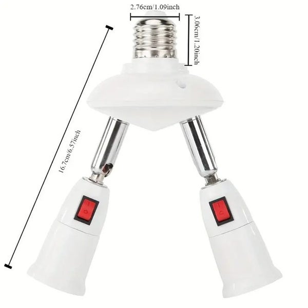 2 arm LED Light Bulb Splitter (screw in) Carousel 2