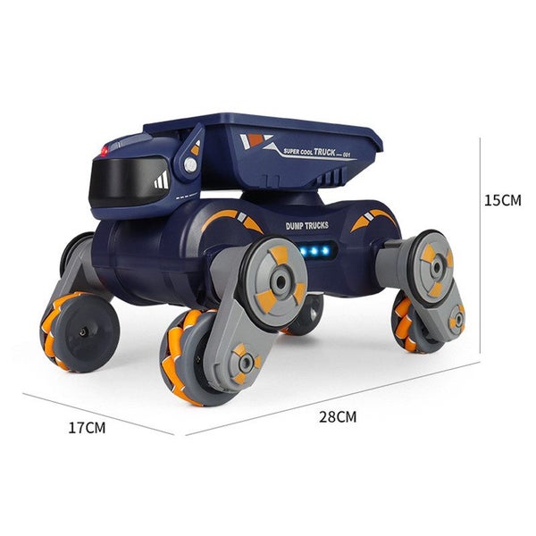 Remote Control Car 2.4GHz RC Robot Dog Toy with Spray Lights Music 360 Degree Ro Carousel 2