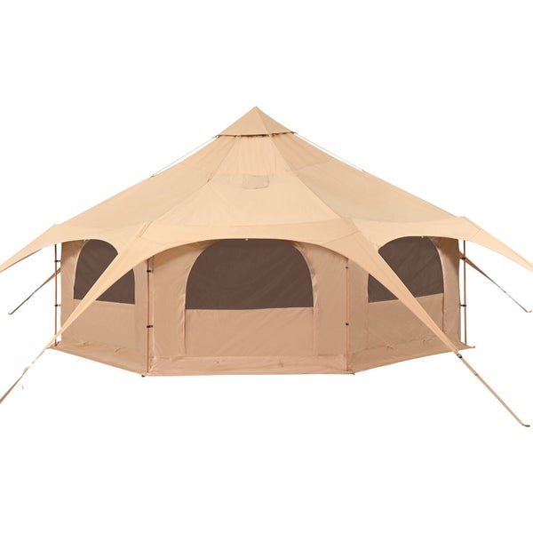 New Canvas Tent 4 Seasons 5 m/16.4 ft Bell Tent for Camping with Stove Jack Carousel 1