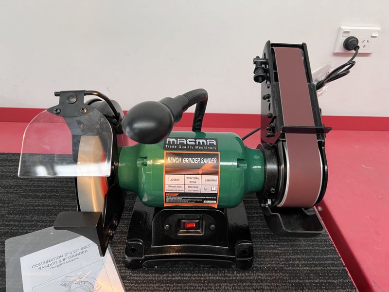 8" Grinder 1/2hp with sanding belt & work light Carousel 6