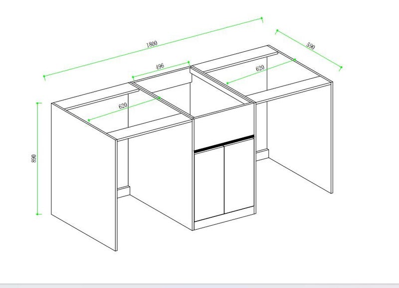 1800MM Laundry Tub -Plywood Cabinet & Marble Bench Carousel 2