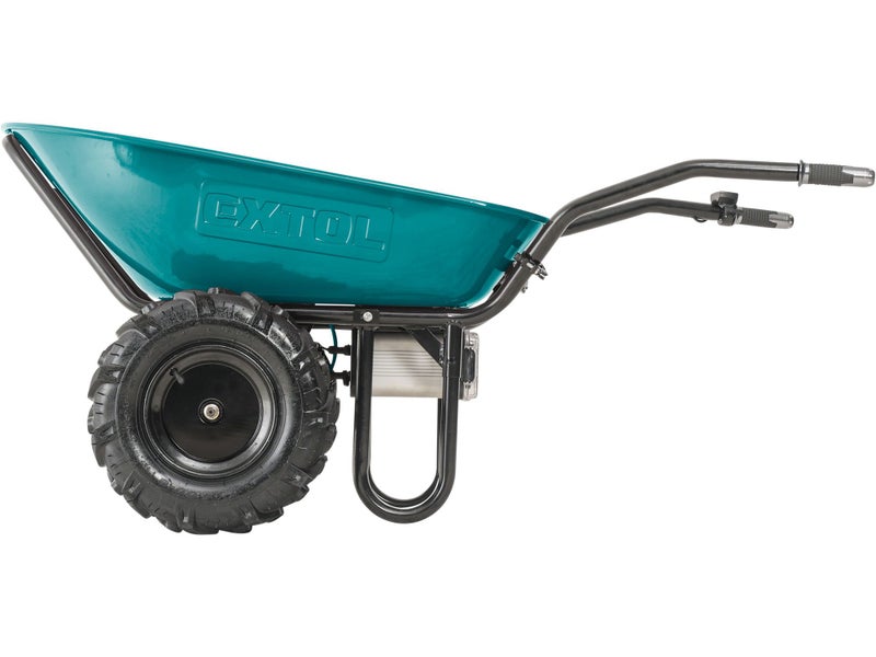 EXTOL Dual Wheel, Electric Powered Wheelbarrow, 500W, 260kg/100L, 40VLi Battery62959510434819111