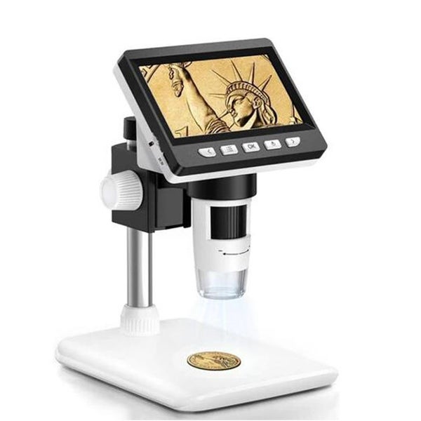 Digital Coin Microscope 1000x Coin Magnifier 4.3 Inch-White Carousel 1