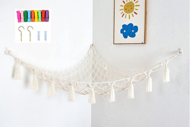 Macrame Toy Hammock Soft Corner Hanging Netting Carousel 2