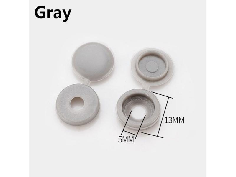 100Pcs Hinged Plastic Screw Cap Cover For Wood Furniture Carousel 1