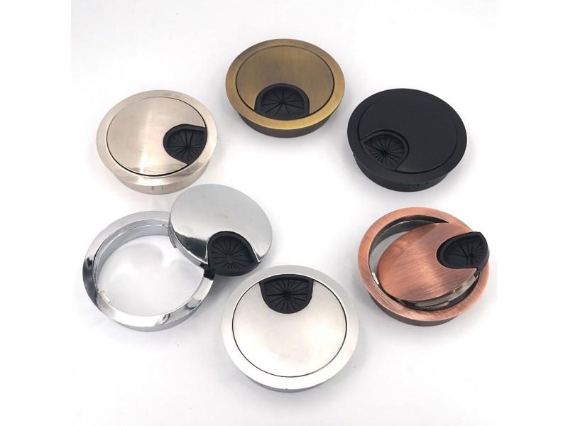 Zinc Alloy Wire Hole Cover For PC Desk 50 80mm Sizes Carousel 2