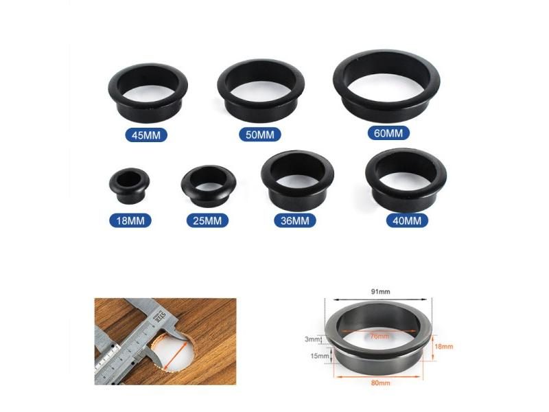18 80MM Computer Desk Cable Grommets Wire Hole Cover Decorative Ring Carousel 2