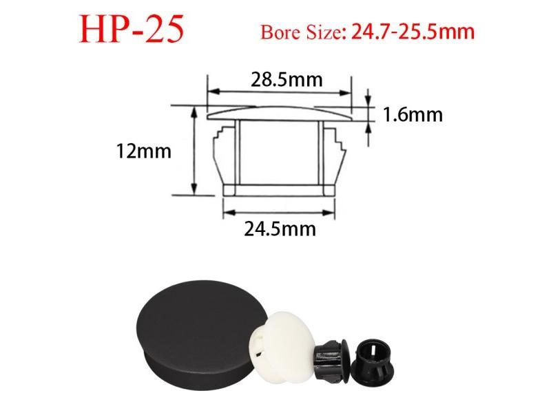 HP-22-70 Bore Nylon Plastic End Cap Grommet Inserts Carousel 1