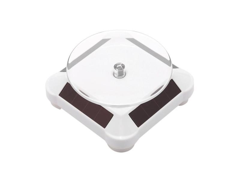 360 Degree Turntable Rotating Display Stand Power By Solar Power Or Battery Carousel 1