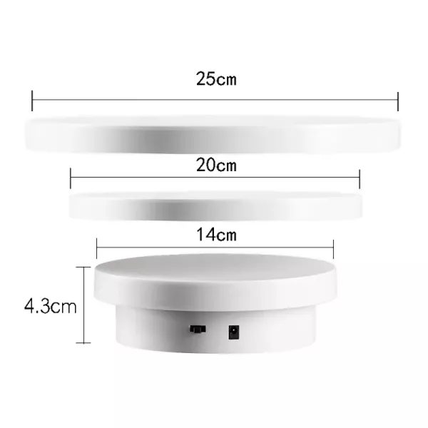 3 In 1 Electric Turntable 360° Rotating Display Photography Turntable USB Carousel 1