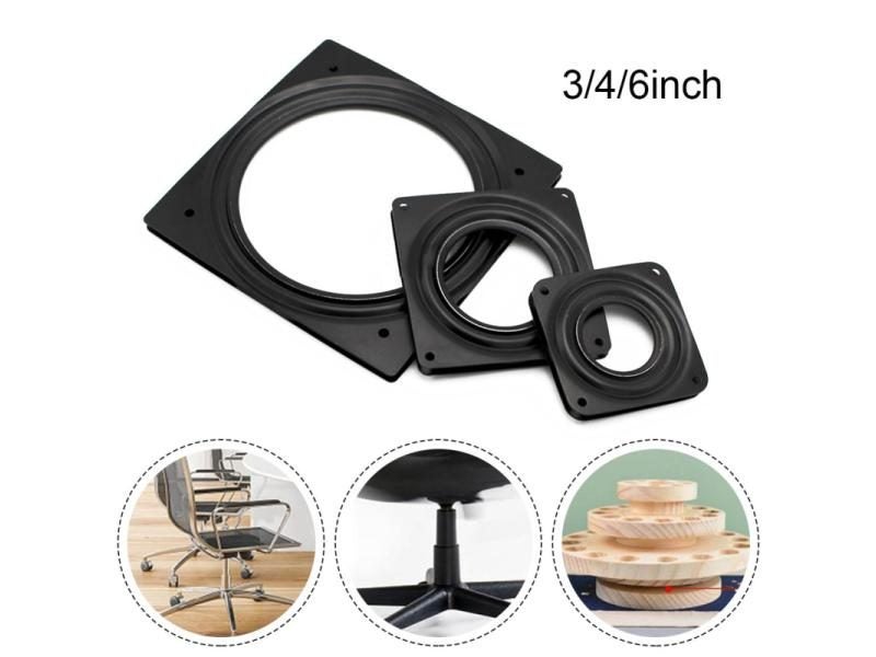 360 Degree Rotating Hollow Turntable Plate 3 4 6 Inches Heavy Duty Metal Carousel 2