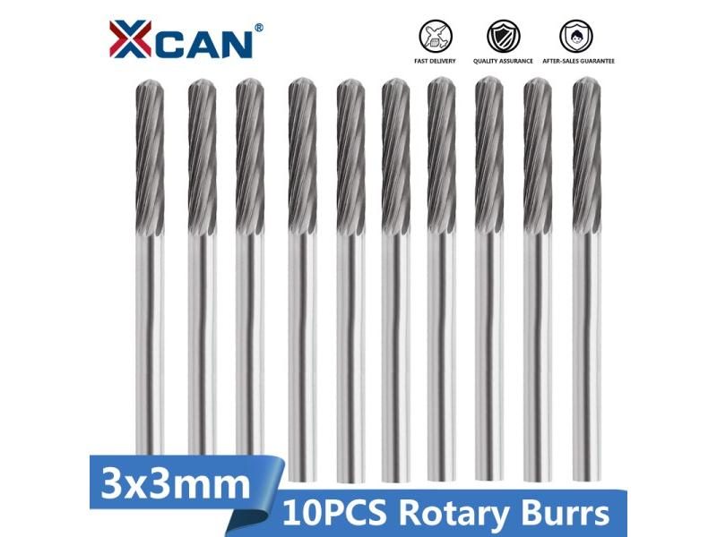 XCAN Rotary File 10pcs 3mm Tungsten Carbide Rotary Burrs Set Accessories For Carousel 1