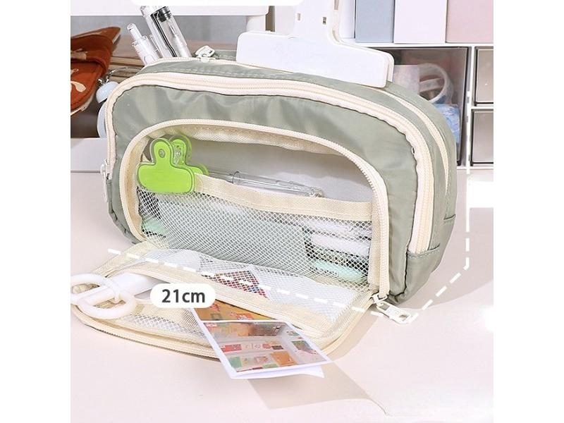 Multilayers Pencil Big Bags Aesthetic School Cases Large Capacity Pen Case Carousel 1