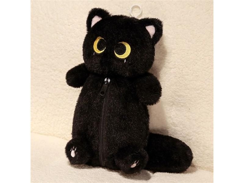 Siamese Cat Plush Pencil Case Stuffed Animal Large Capacity Stationery Bag Cute Carousel 1