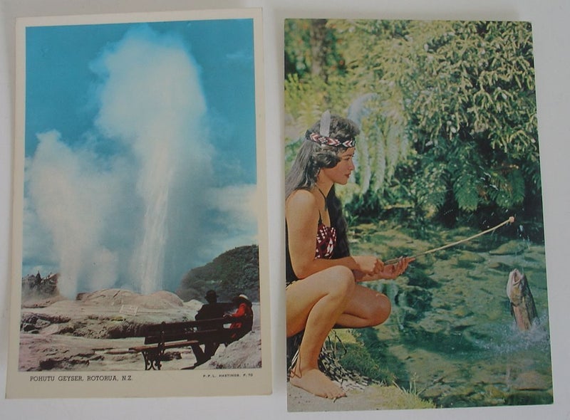 Vintage NZ and Maori Postcards x 10 Carousel 7
