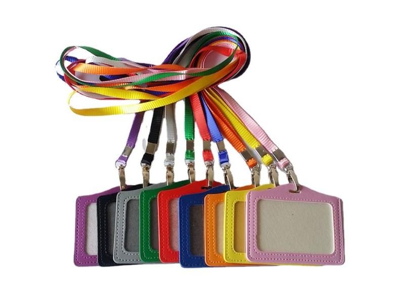 PU Leather Working Permit Case With Lanyard ID Holder Carousel 2