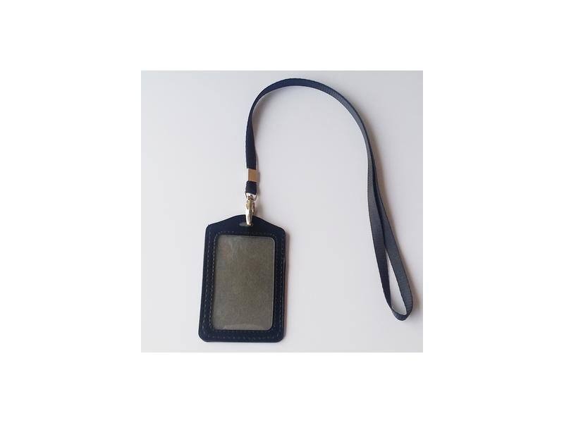 PU Leather Working Permit Case With Lanyard ID Holder Carousel 1