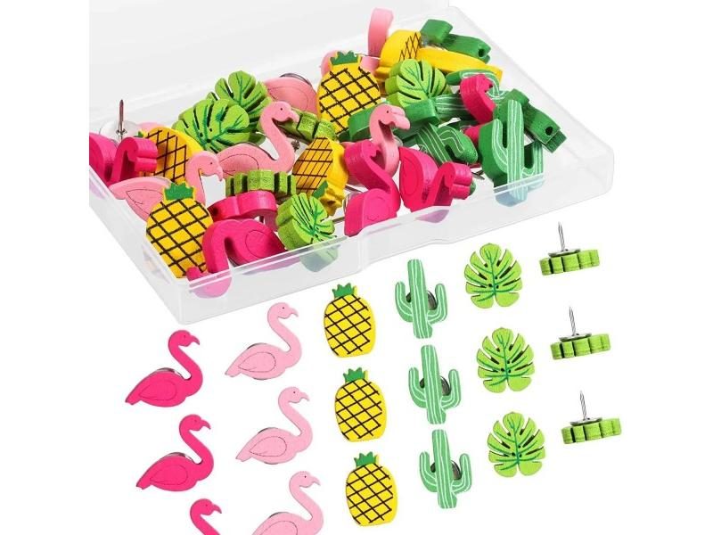 20/30/50pcs Cactus Shaped Thumb Tacks Decorative Drawing Pins Office Supplies Carousel 1