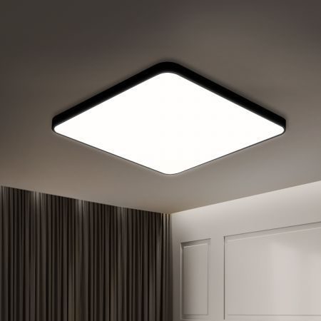 Ultra-Thin 5CM LED Ceiling Light Down 18W Black Carousel 1