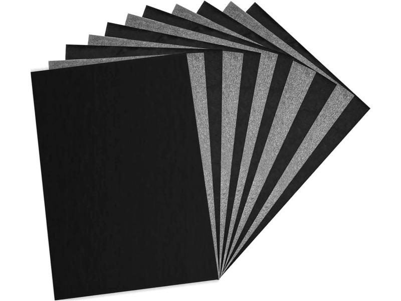 A4 Size 30 Pcs Transfer Tracing Carbon Paper Black Color Drawing Patterns Carousel 1