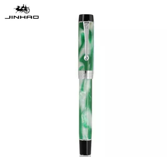 Jinhao 100 Fountain Pen Transparent Color Resin Luxury Pens M/F/EF/1.0mm Extra Carousel 1