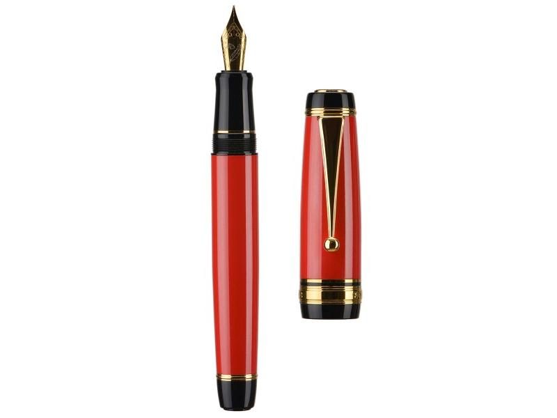 Oversized Size Metal Fountain Pen EF/F/M Nib Golden Trim With Converter Writing Carousel 1