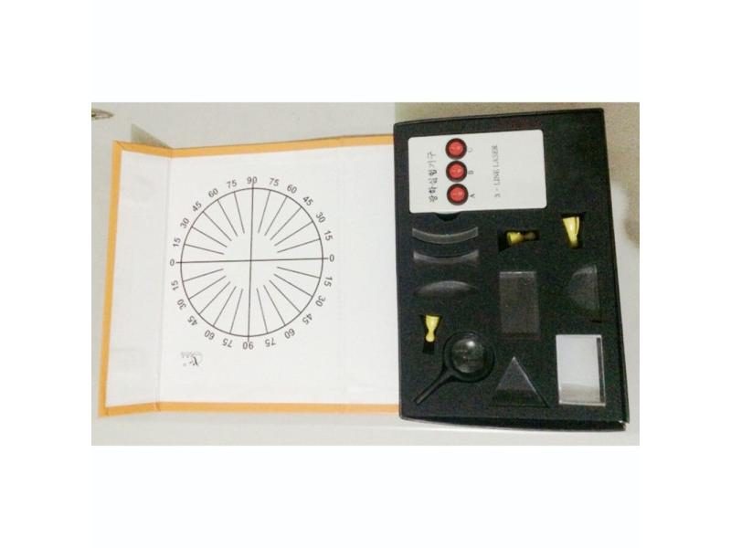 Mini Physical Optics Experiment Set Triangular Prism Laser Lights Convex Carousel 2